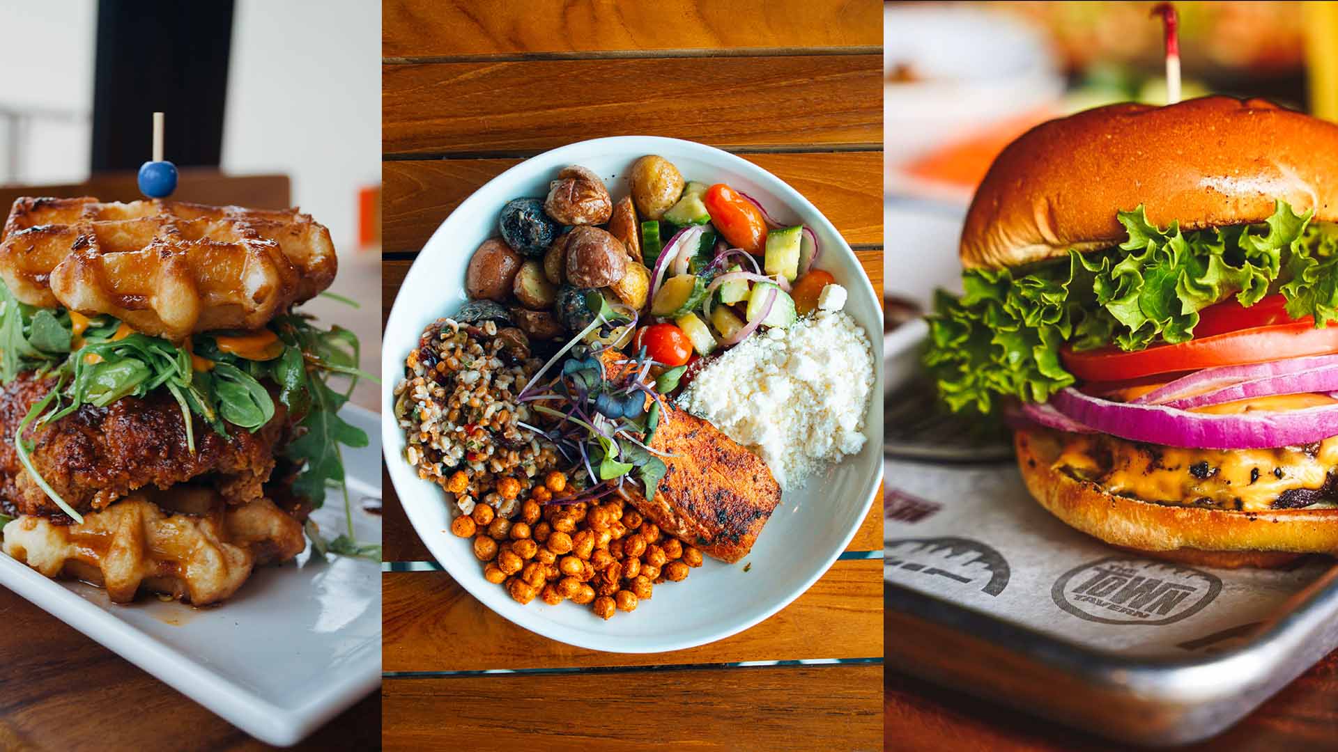 Brunch and food spread at The Town Tavern Copley